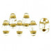 Abalorios Matubo MiniDuo 2.5x4mm Crystal - Gold-Lined